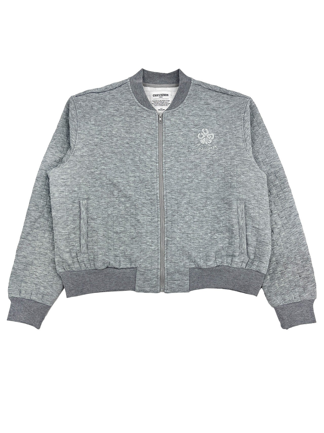LADIES WAFFLE KNIT SWEAT JACKET
