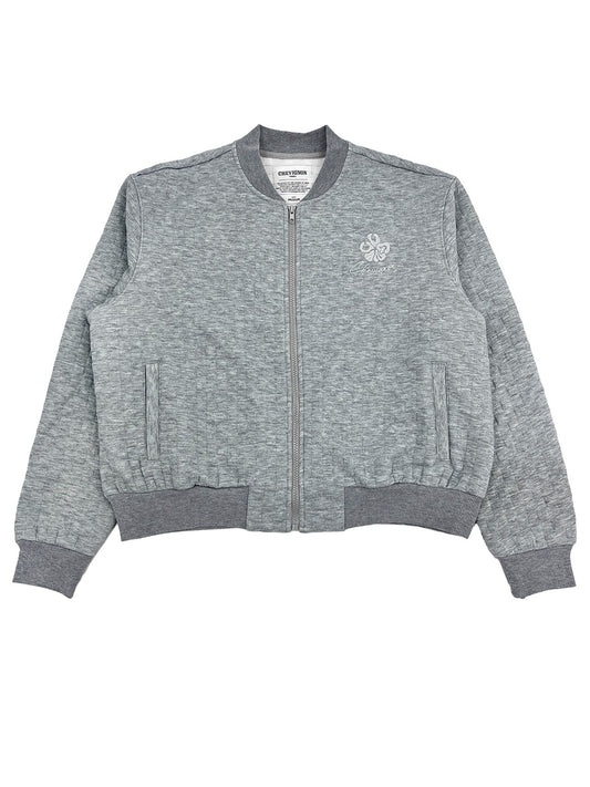 LADIES WAFFLE KNIT SWEAT JACKET