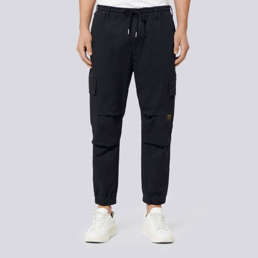 MENS TAPER WOVEN TWILL CARGO JOGGERS