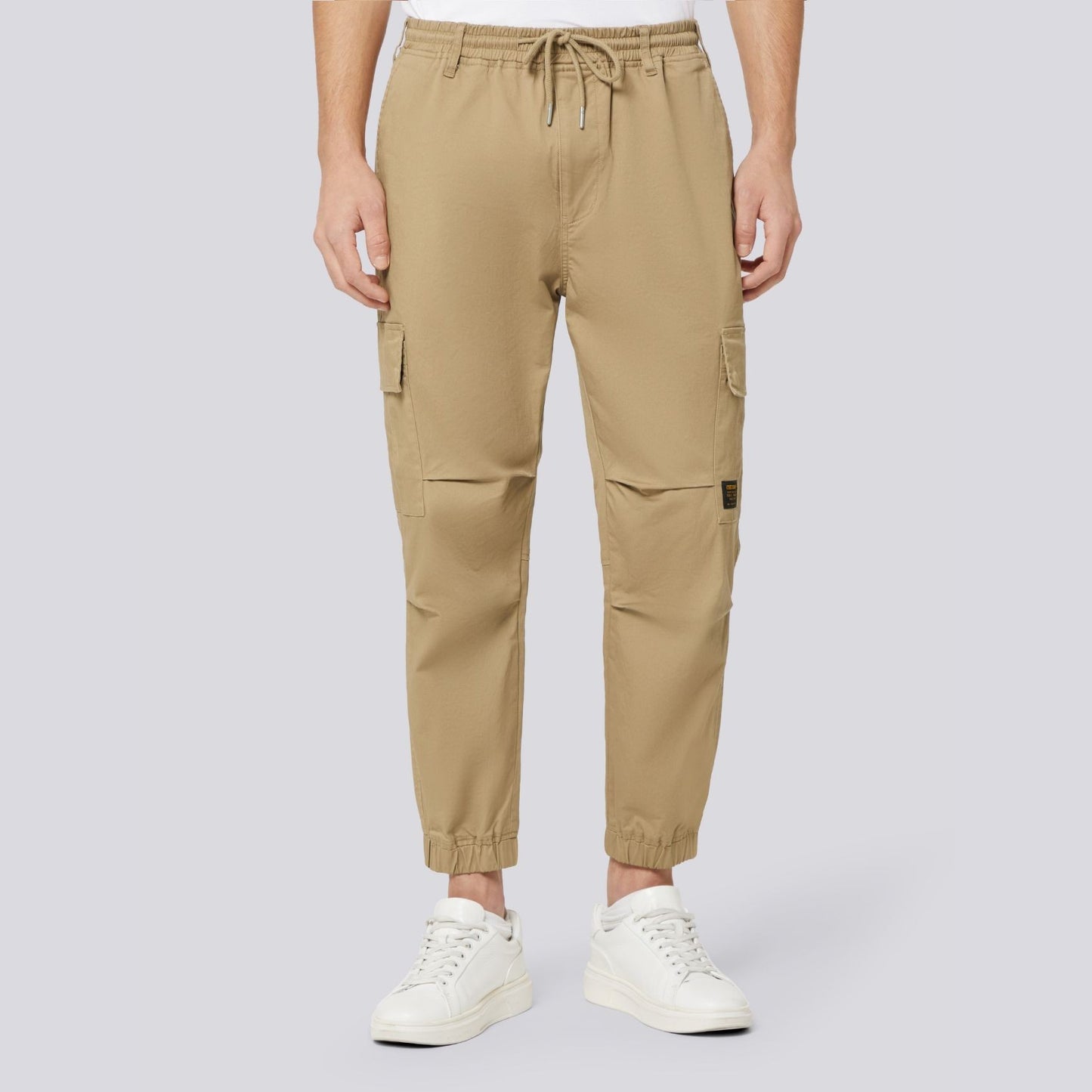 MENS TAPER WOVEN TWILL CARGO JOGGERS