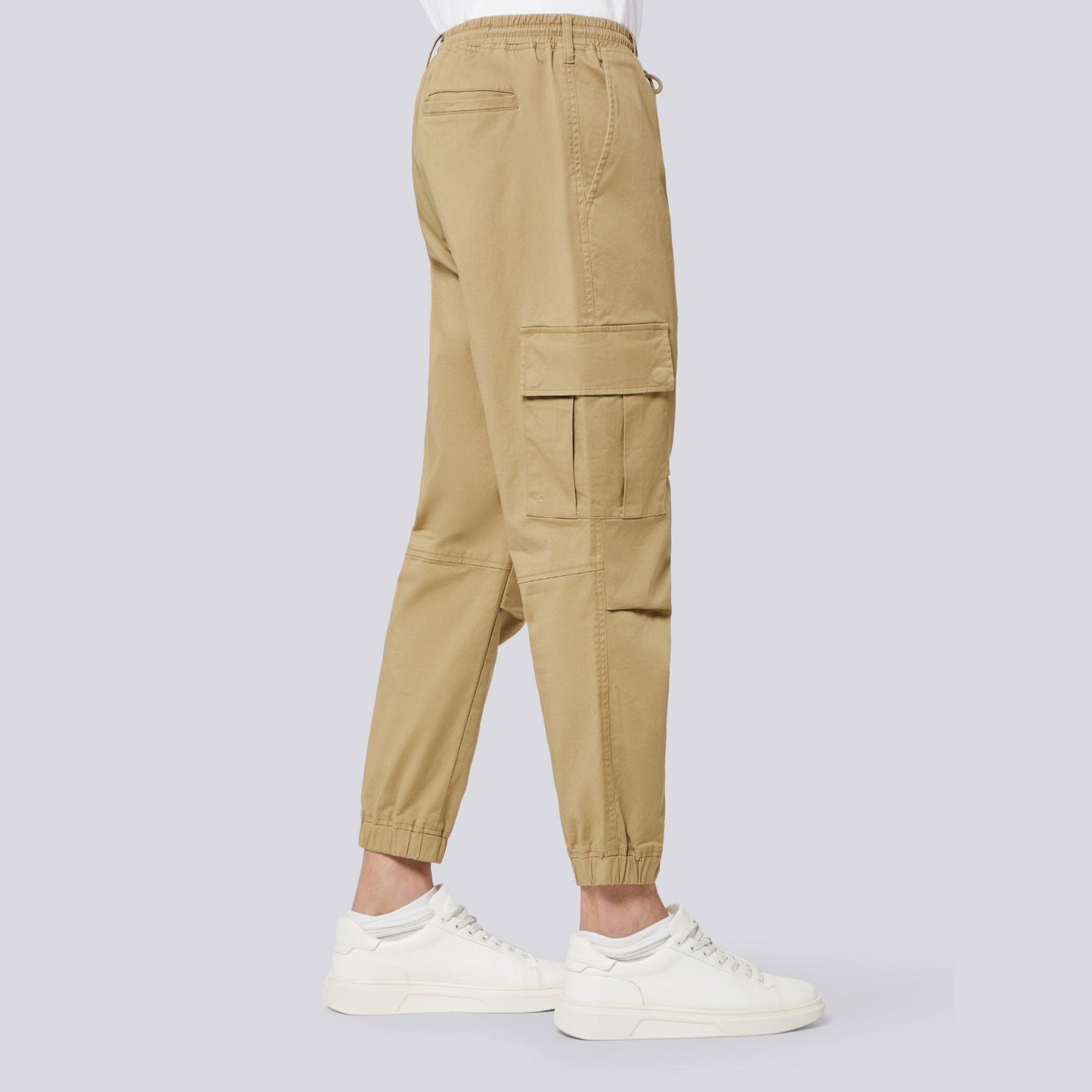 MENS TAPER WOVEN TWILL CARGO JOGGERS