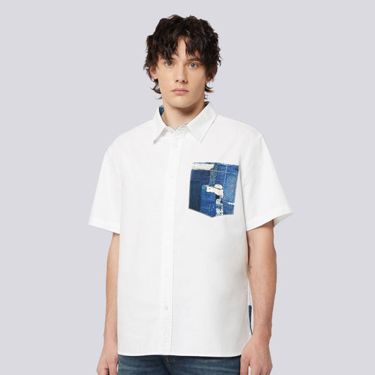 MENS SLIM FIT V57 BOROS PANEL OXFORD SS