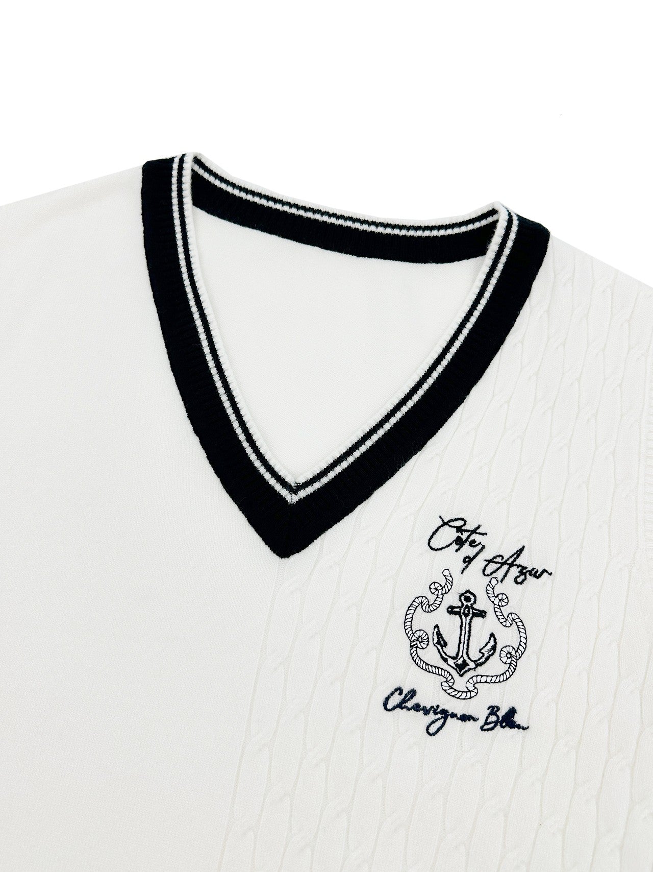 MENS NAUTICAL KNITTING JACQUARD VEST