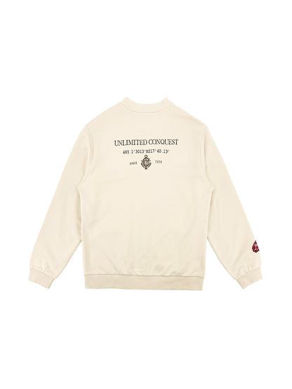 MENS BADGES BRUSHED SWEATSHIRT CARDIGAN