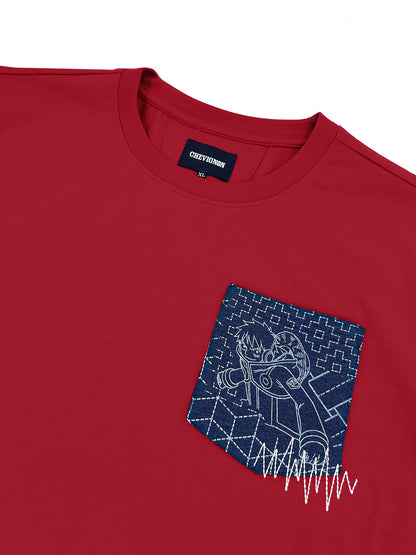 ONE PIECE LUFFY TOP STITCH POCKET SS TEE