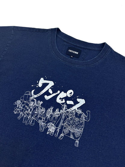 ONE PIECE CHARACTER OUTLINE INDIGO SS TEE