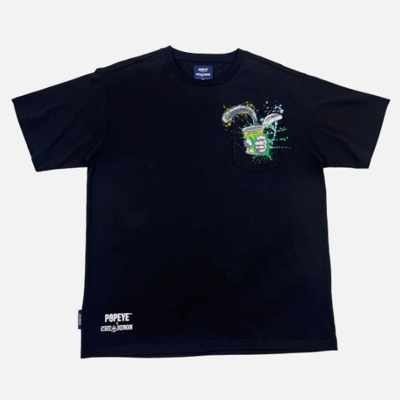 POPEYE SPINACH CAN POCKET SS TEE
