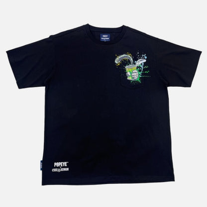 POPEYE SPINACH CAN POCKET SS TEE