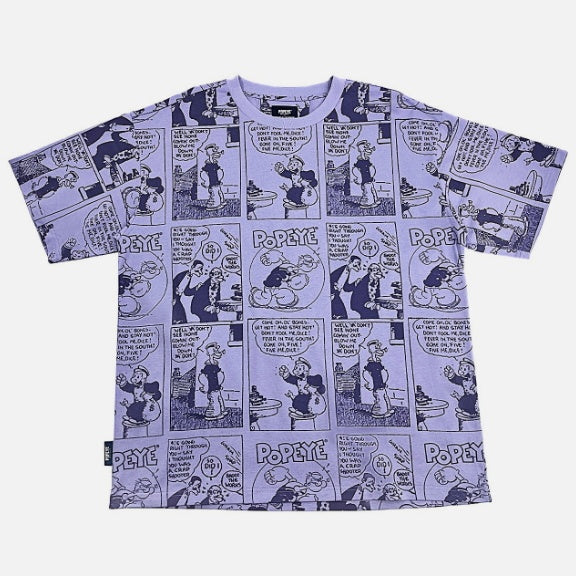 POPEYE COMIC PANEL AOP PRINT SS TEE
