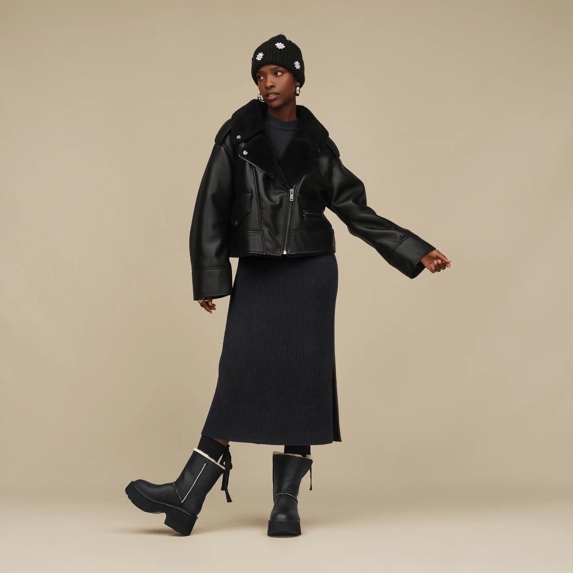 2503 W FINNIAN LUXEFLUFF MOTO JACKET