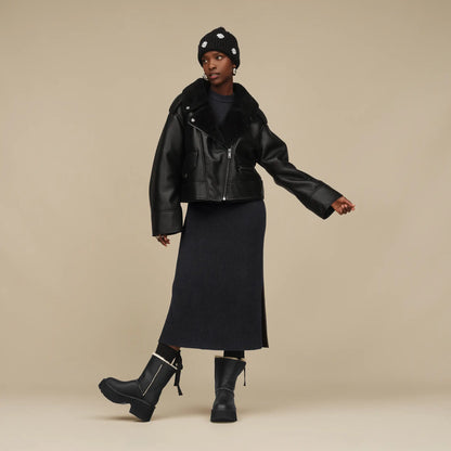 2503 W FINNIAN LUXEFLUFF MOTO JACKET