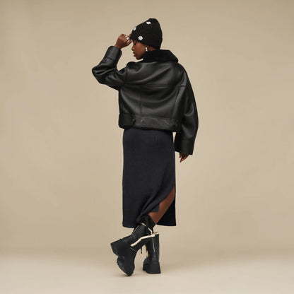 2503 W FINNIAN LUXEFLUFF MOTO JACKET