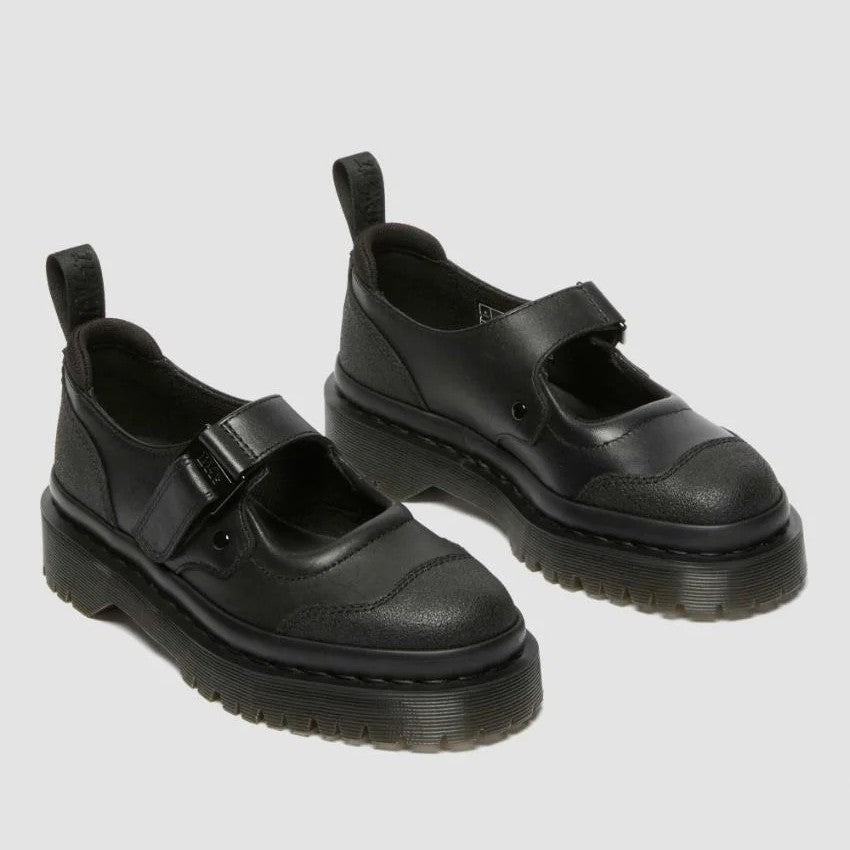 BLACK SENDAL+RUBBER GRAINED LE