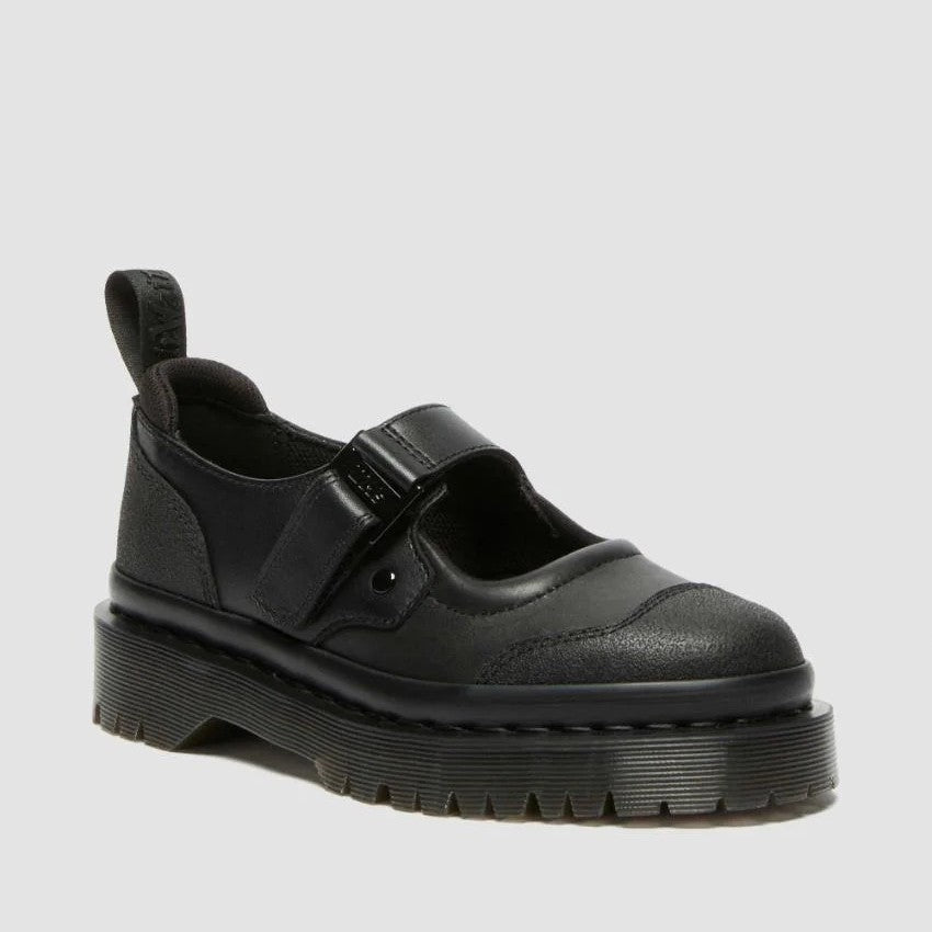 BLACK SENDAL+RUBBER GRAINED LE