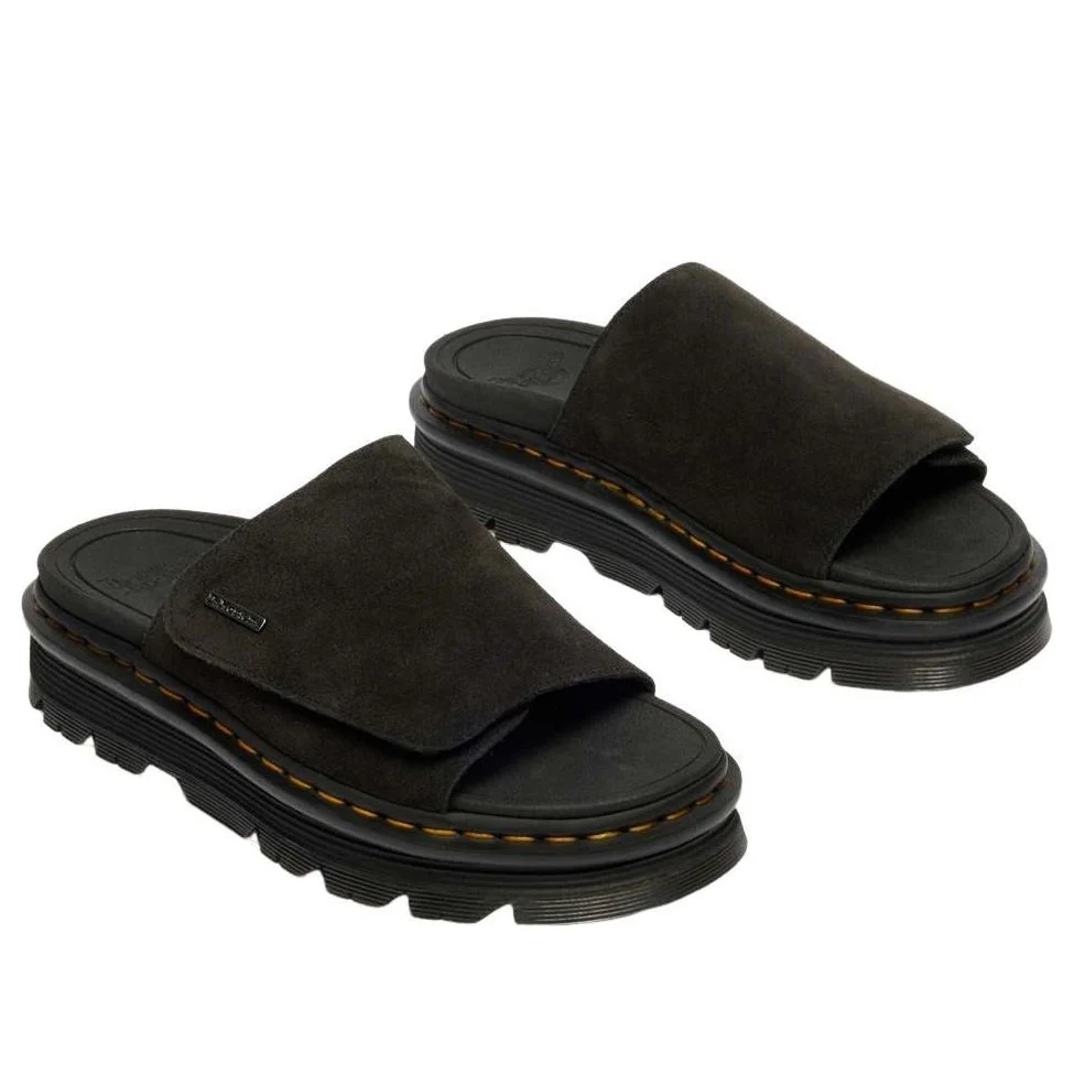 BLACK EH SUEDE ZEBZAG SLIDE
