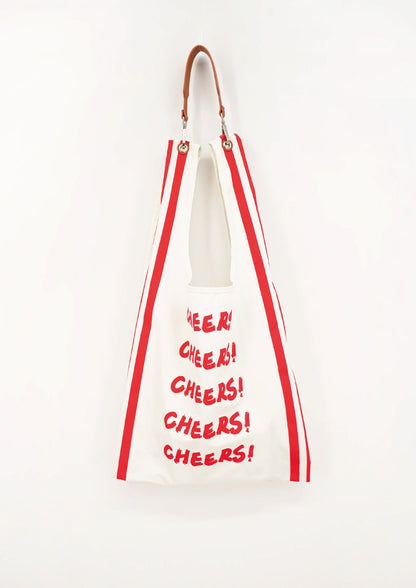 24623 CHEERS BAG with detachable leather strap