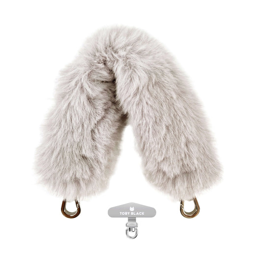BEIGE Furry Bag Strap