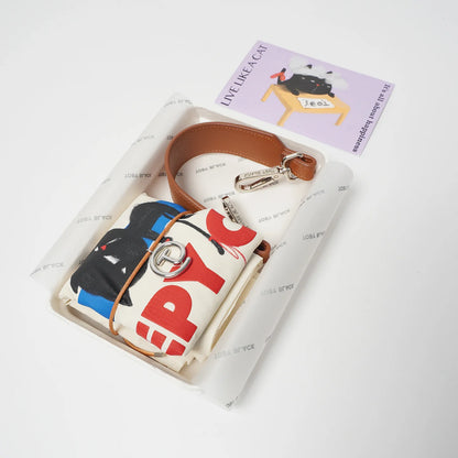 25634 Sleepy Cat Toby Bag with detachable