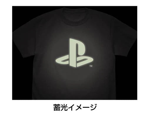PlayStation 蓄光 T恤 PlayStation (黑)