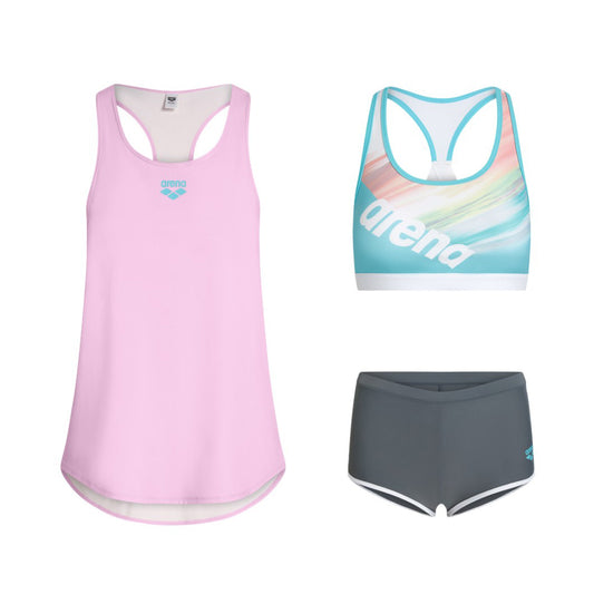 S24 L ARENA RISE BRA TOP SET WITH VEST COVER UP