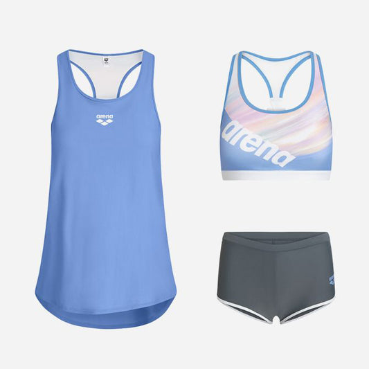 S24 L ARENA RISE BRA TOP SET WITH VEST COVER UP