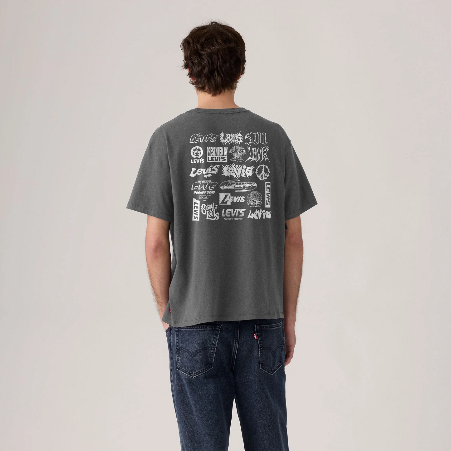 VINTAGE FIT GRAPHIC TEE LEVIS LOGO GRID