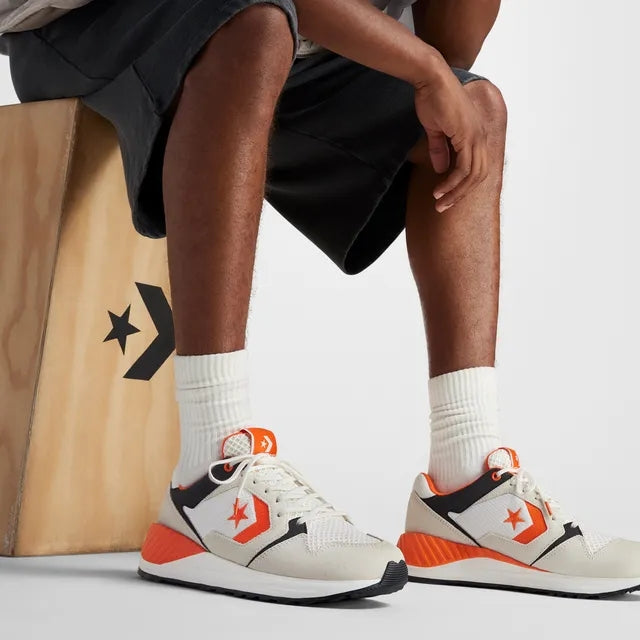 CONVERSE WAVE TRAINER OX WHITE/ORANGE