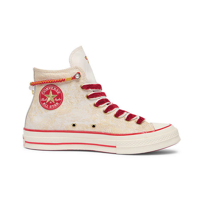 CHUCK 70 HI EGRET/ENAMEL RED/LIGHT GOLD