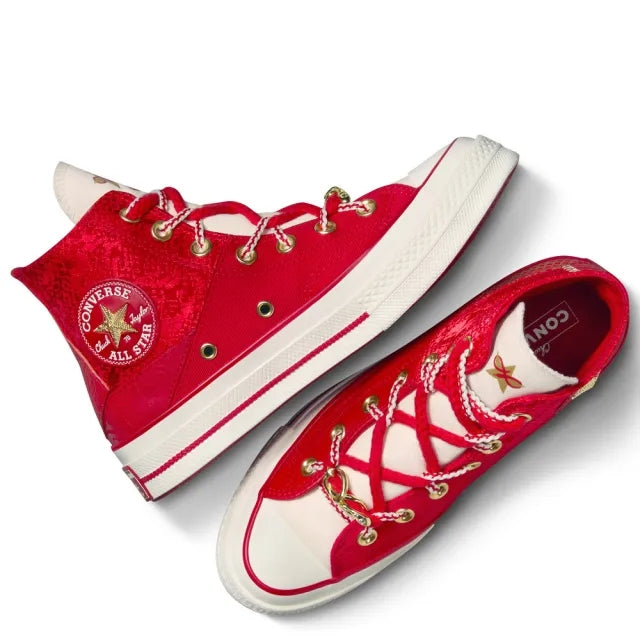 CHUCK 70 HI ENAMEL RED/EGRET/DAYS AHEAD