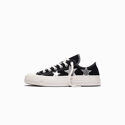 CHUCK 70 X OX BLACK/DULL SILVER/EGRET