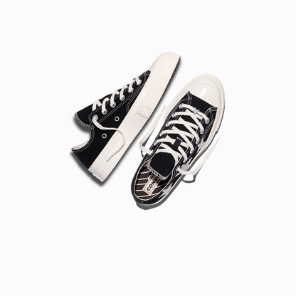 CHUCK 70 X OX BLACK/DULL SILVER/EGRET