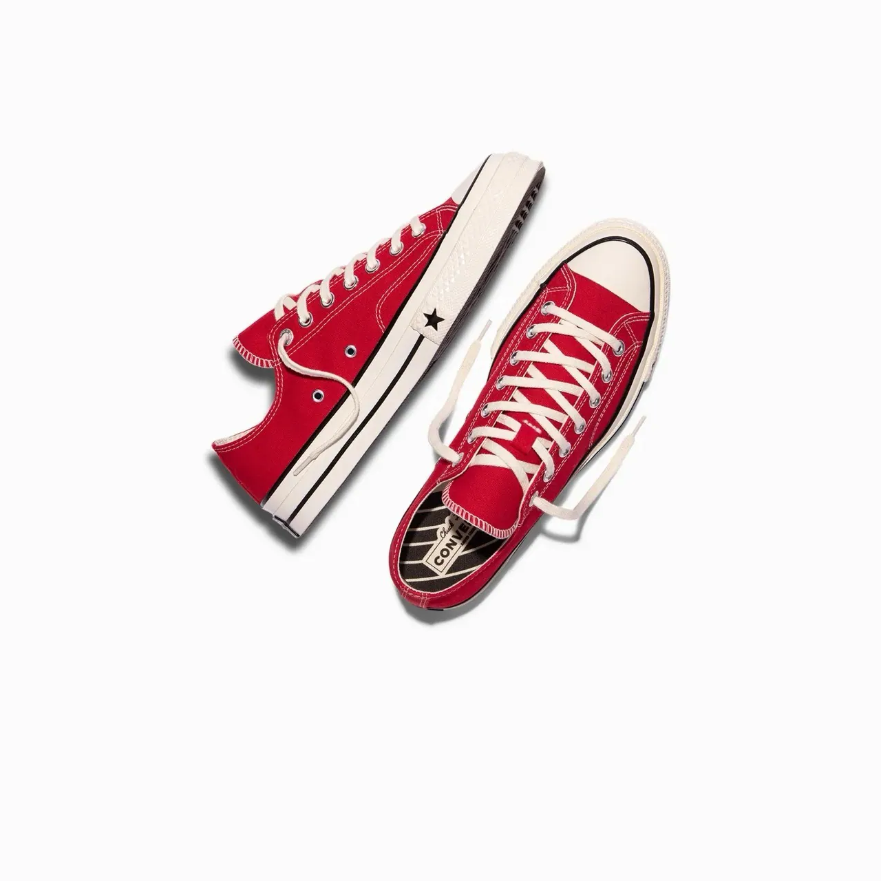 CHUCK 70 X OX ENAMEL RED/EGRET/BLACK