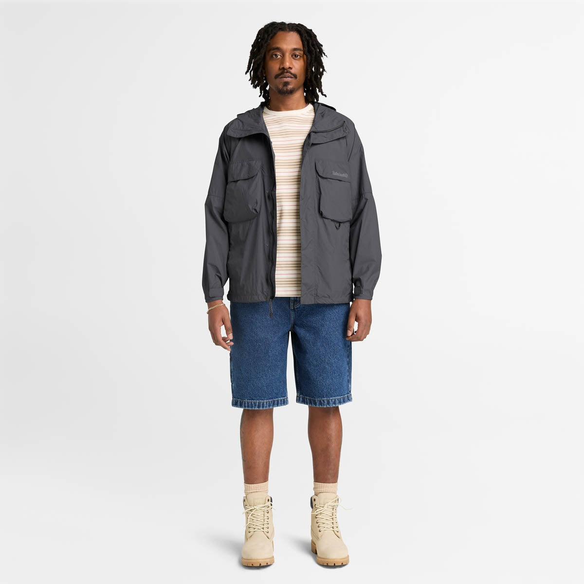 AF ANTI-UV HOODED JACKET BLACK,FQ