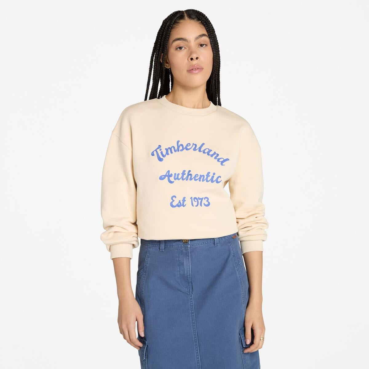Brushed Back Chest Graphic Cre,FQ