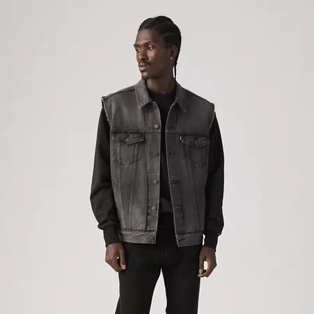 RELAXED TRUCKER VEST NIGHT OWL VEST