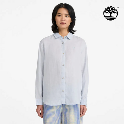 Linen Long-Sleeve Shirt GRAY D,FQ