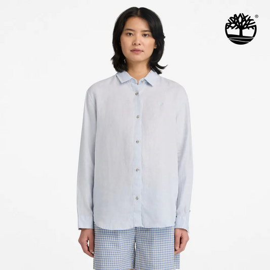 Linen Long-Sleeve Shirt GRAY D,FQ