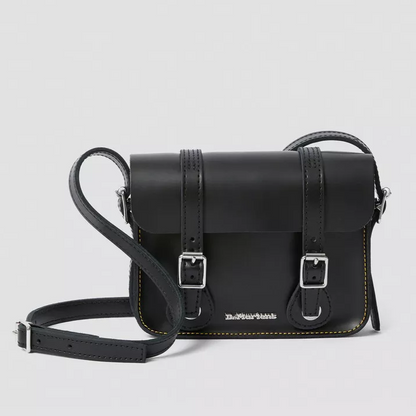 BLACK KIEV 7 LEATHER SATCHEL