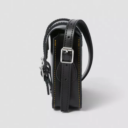 BLACK KIEV 7 LEATHER SATCHEL