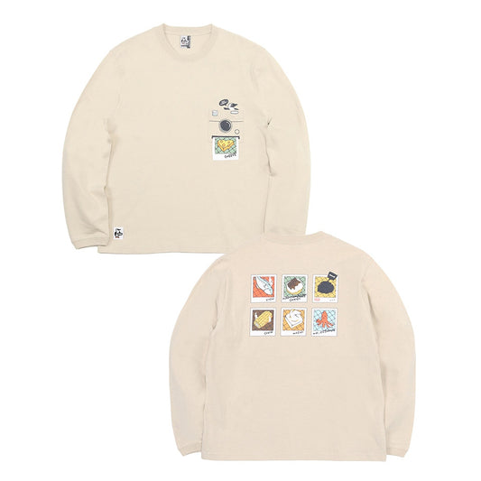 CHUMS INSTANT CAMERA POCKET BRUSHED L/S T-SHIRT MS