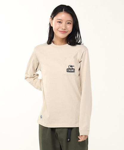 BOOBY FACE POCKET BRUSHED L/S T-SHIRT MS