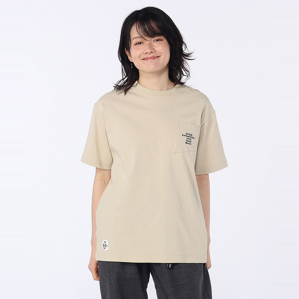 SPACE BOOBY SPACESHIP POCKET T-SHIRT MS