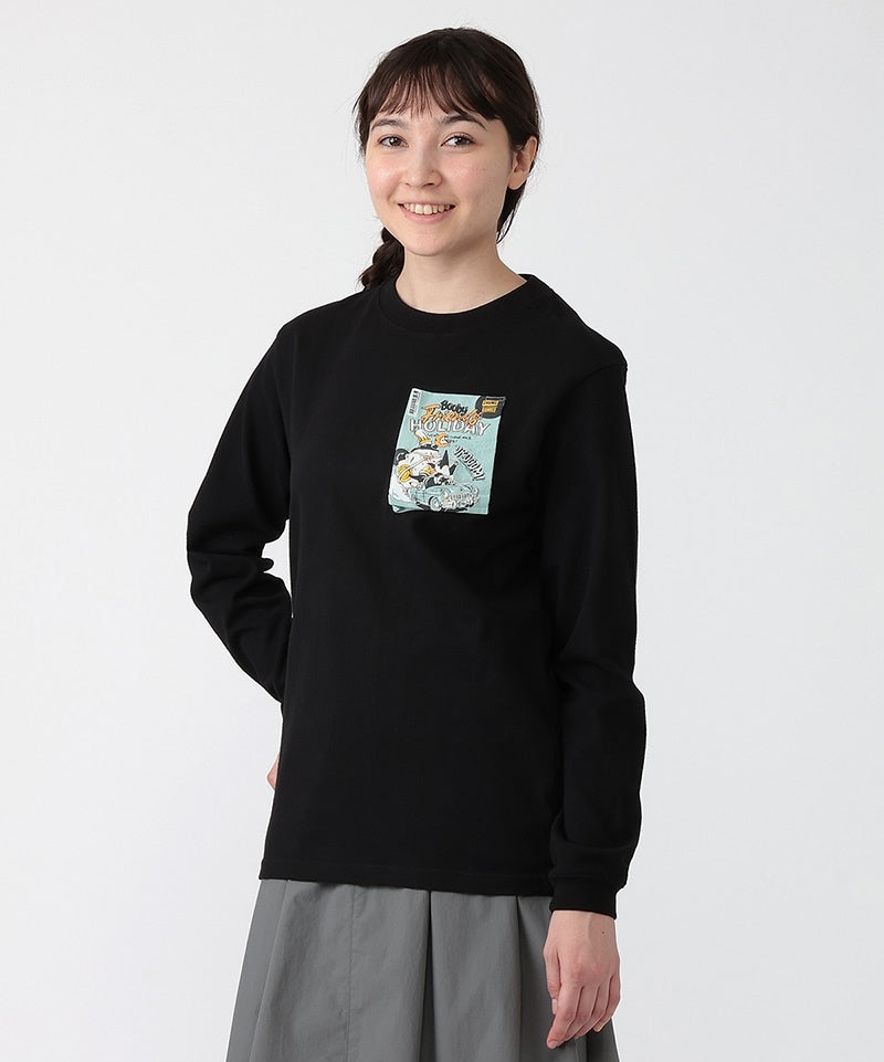 CHUMS COMICS POCKET BRUSHED L/S T-SHIRT M
