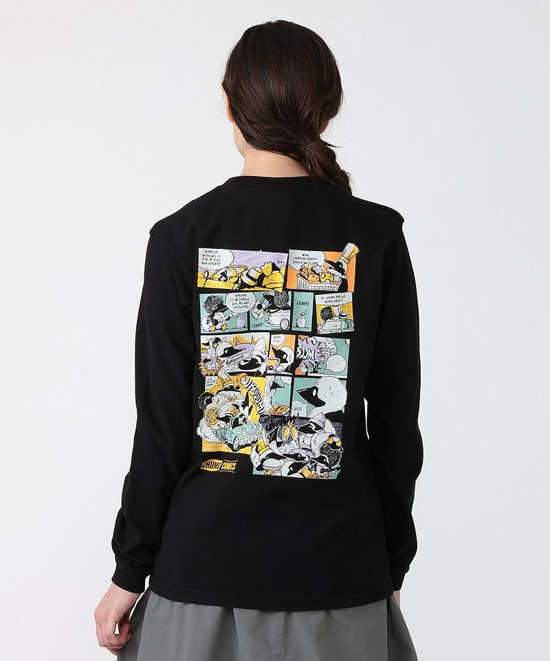 CHUMS COMICS POCKET BRUSHED L/S T-SHIRT M