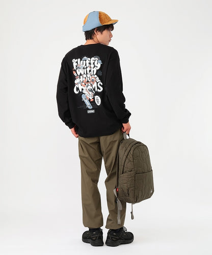 FLUFFY POCKET BRUSHED L/S T-SHIRT MS