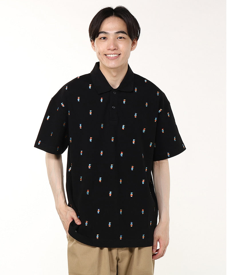 CHUMS BOOBY TOTAL EMBROIDERY POLO SHIRT MS