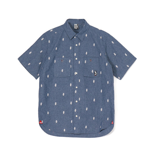 CHUMS YARN-DYED CHAMBRAY S/S SHIRTS