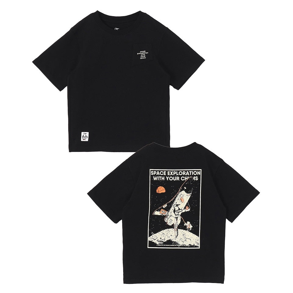 KIDS SPACE BOOBY SPACESHIP POCKET T-SHIRT