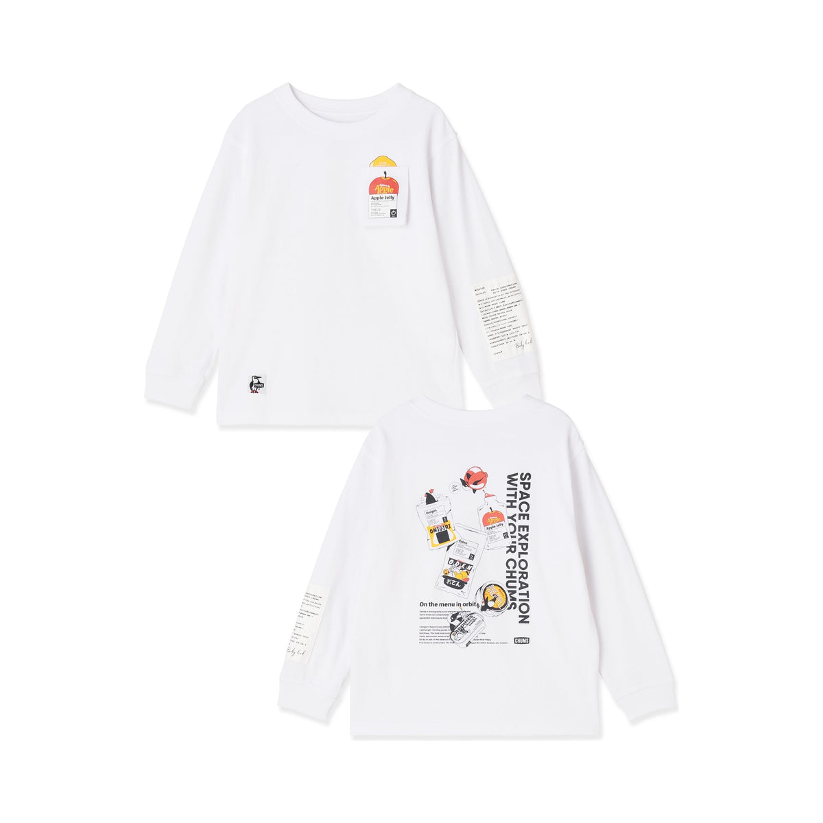 CHUMS KIDS SPACE FOOD TIME BRUSHED L/S T-SHIRT (KIDS)