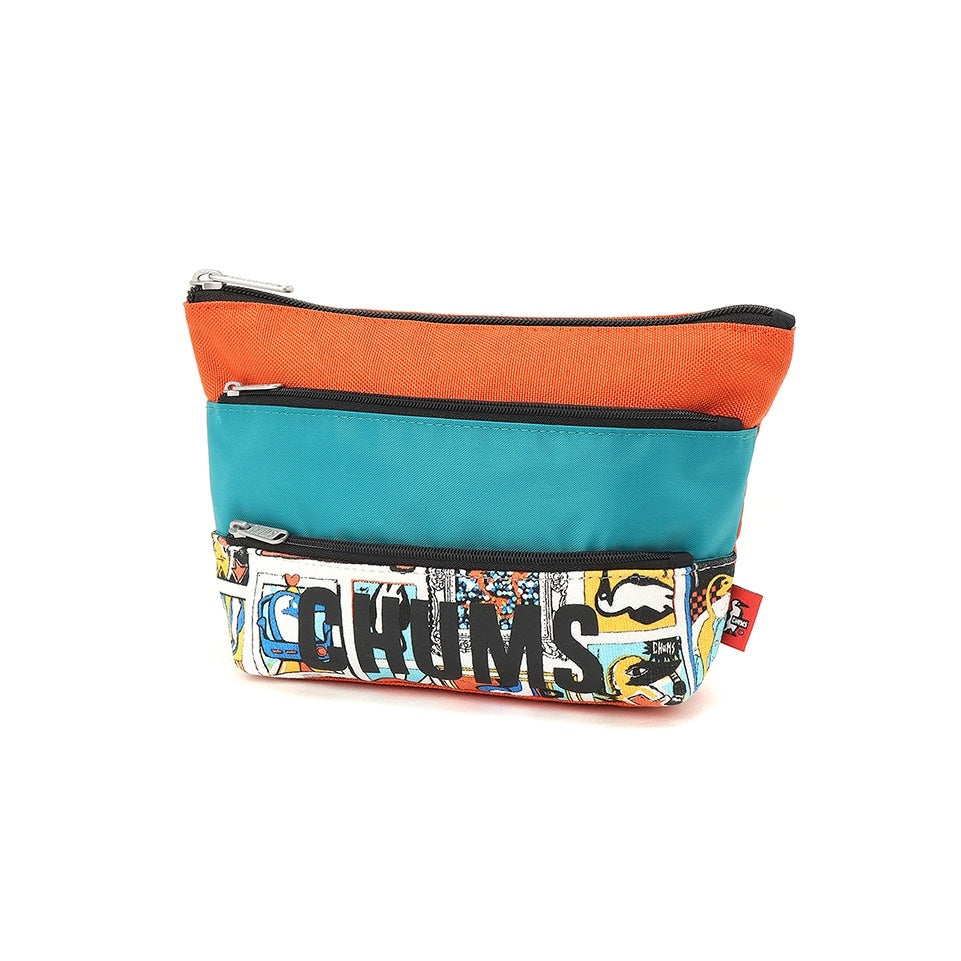 CHUMS TRICOLOR 3 POCKET POUCH SWEAT NYLON